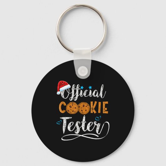 Cookie Tester Christmas Baking Team Sleutelhanger (Voorkant)