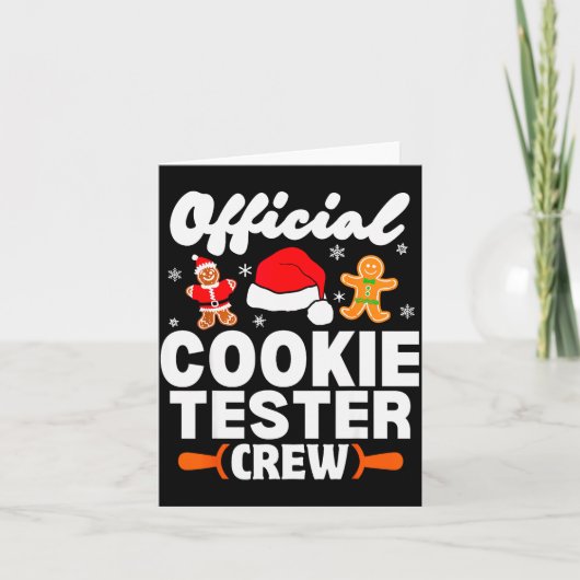 Cookie Tester Crew Christmas Baking Xmas Pajamas  Kaart (Voorkant)