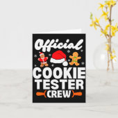 Cookie Tester Crew Christmas Baking Xmas Pajamas  Kaart (Gele Bloem)