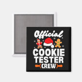 Cookie Tester Crew Christmas Baking Xmas Pajamas  Magneet (Voorkant / Achterkant)