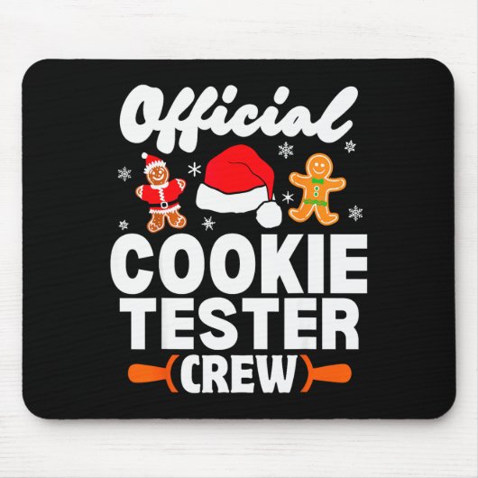 Cookie Tester Crew Christmas Baking Xmas Pajamas Muismat (Voorkant)