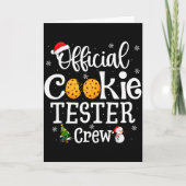 Cookie Tester Crew Family Baking Team Christmas  Kaart (Voorkant)
