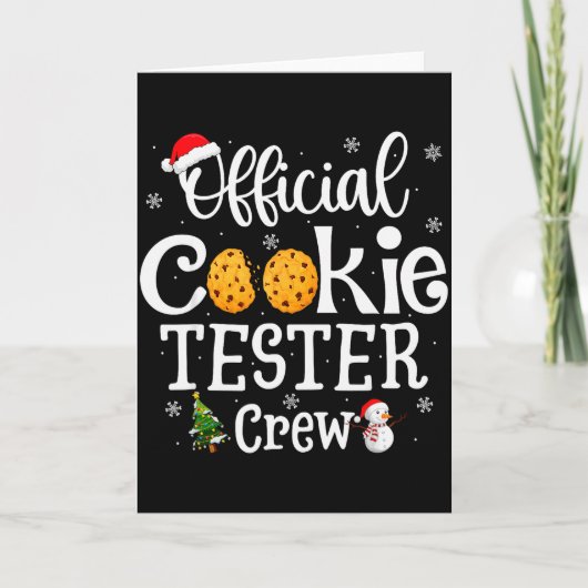 Cookie Tester Crew Family Baking Team Christmas  Kaart (Voorkant)