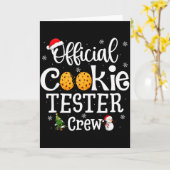 Cookie Tester Crew Family Baking Team Christmas  Kaart (Gele Bloem)