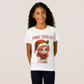 Cookie tester elf familie overeenkomende kerstnaam t-shirt (Voorkant volledig)