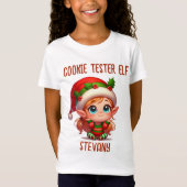 Cookie tester elf familie overeenkomende kerstnaam t-shirt (Voorkant)