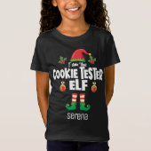 Cookie tester elf familie overeenkomende kerstnaam t-shirt (Voorkant)