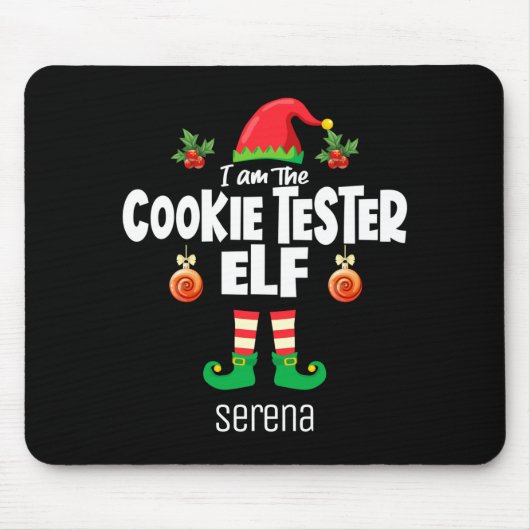 Cookie Tester Elf Family Matching Christmas Name Muismat (Voorkant)