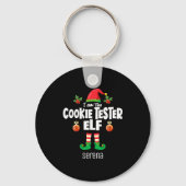 Cookie Tester Elf Family Matching Christmas Name Sleutelhanger (Voorkant)