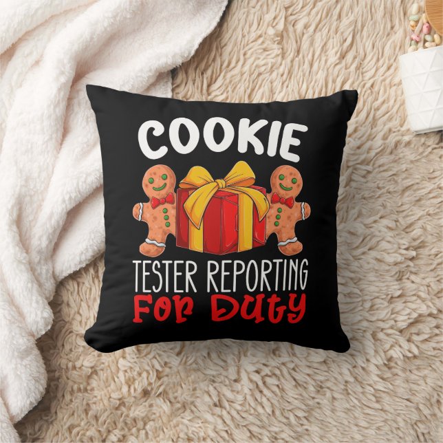Cookie Tester Meldt Zich Aan Voor Dienst Grappige  Kussen (Deken)