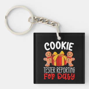 Cookie Tester Meldt Zich Aan Voor Dienst Grappige  Sleutelhanger