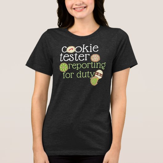 cookie tester meldt zich voor dienst Tri-Blend shirt (Voorkant)