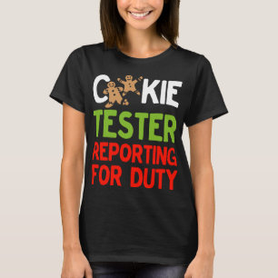 Cookie Tester Rapportage voor Duty Schattige Chris T-shirt