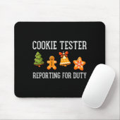 Cookie Tester Rerting Duty Funny Christmas Xmas Ki Muismat (Met muis)