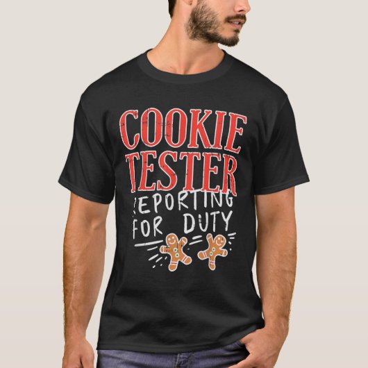 Cookie Tester Rerting Duty Funny Christmas Xmas Ki T-shirt (Voorkant)