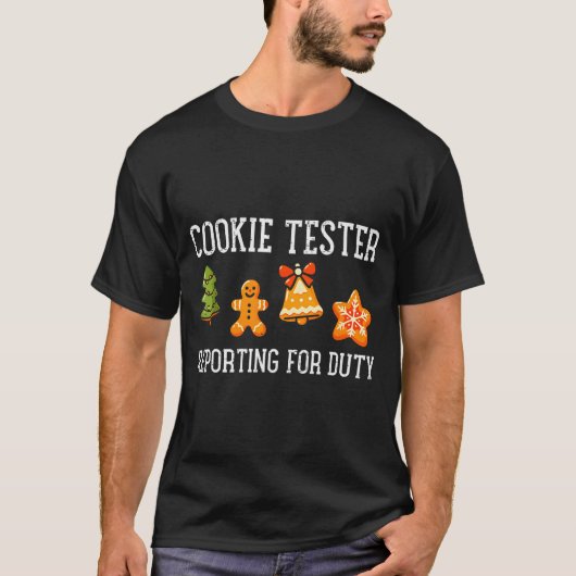 Cookie Tester Rerting Duty Funny Christmas Xmas Ki T-shirt (Voorkant)