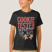 Cookie Tester Rerting Duty Funny Christmas Xmas Ki T-shirt (Voorkant)