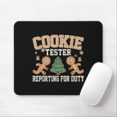 Cookie Tester Rerting For Duty Funny Christmas Xma Muismat (Met muis)
