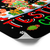 Cookie Testing Crew Kerstmis Drie Koekjes Santa Sl Poster (Hoek)