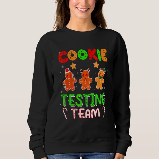Cookie Testteam Kerst Drie Kerstman Peperkoek Trui (Voorkant)