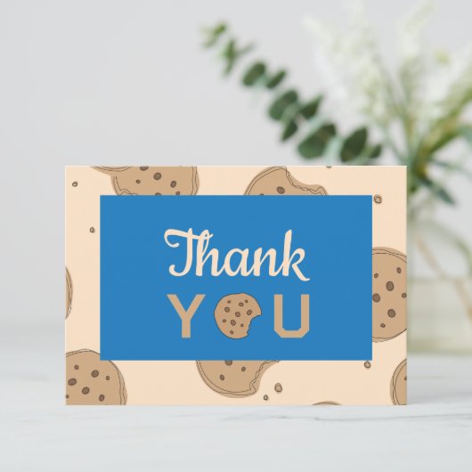 Cookie thema bedankkaart (Staand voorkant)