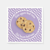 Cookie thema polka dot achtergrond eigen aangepast servet (Voorkant)