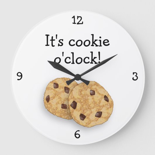 Cookie Time - Grappig Food o'Clock choc chip trakt Grote Klok (Voorkant)