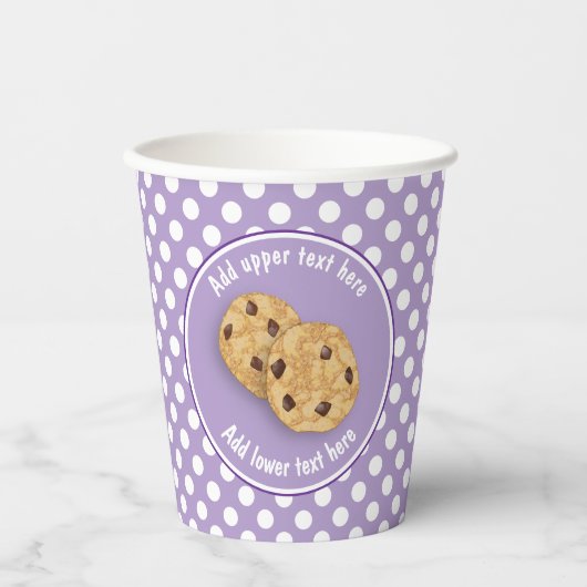 Cookie Time Jouw tekst op schattig gestippeld lich Papieren Bekers (Voorkant)