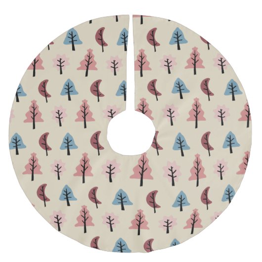 Cookie Tree Pastel Roze Patroon Kerstboom Rok (Voorkant)
