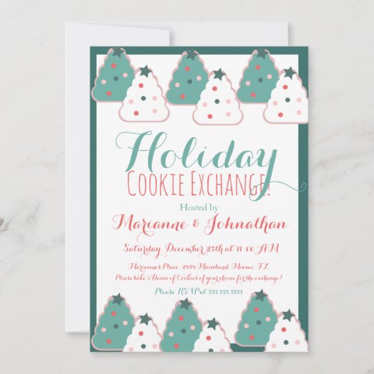 Cookie-uitwisseling Kerstboom Vakantie Kaart (Voorkant)