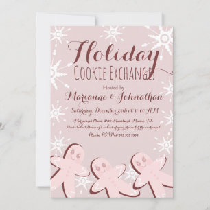 Cookie-uitwisseling Kerstboom Vakantie Roze Kaart