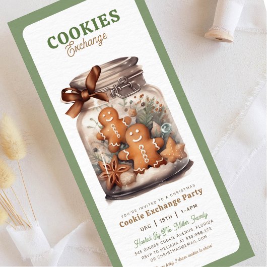 Cookie uitwisseling kerstvakantie feest kaart