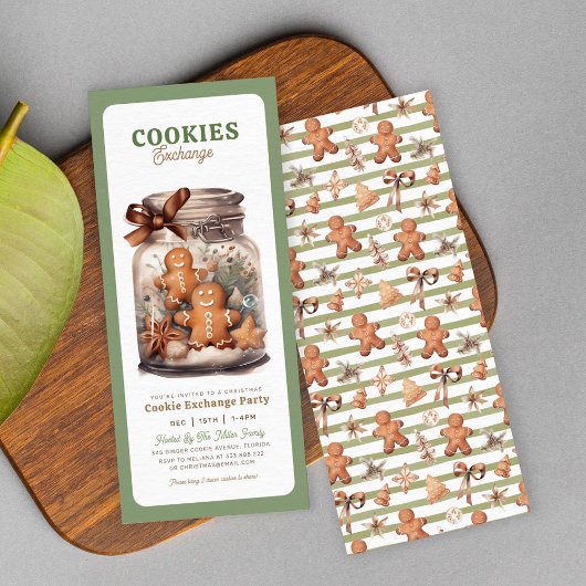 Cookie uitwisseling kerstvakantie feest kaart