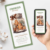 Cookie uitwisseling kerstvakantie feest kaart