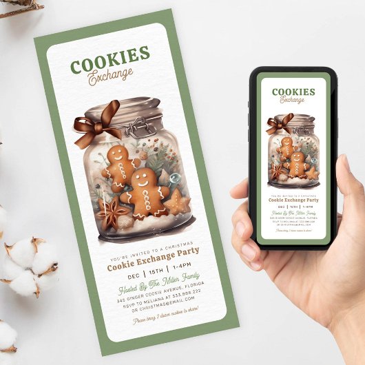 Cookie uitwisseling kerstvakantie feest kaart
