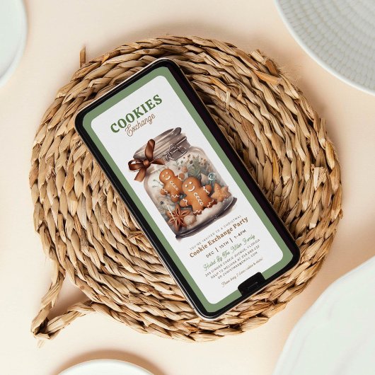 Cookie uitwisseling kerstvakantie feest kaart