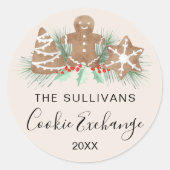 Cookie-uitwisseling Ronde Sticker (Voorkant)