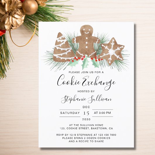 Cookie Uitwisseling Uitnodiging Briefkaart
