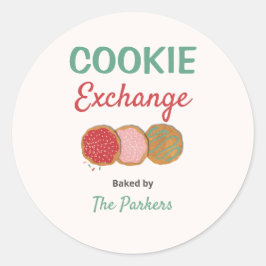 Cookie-uitwisselingsetiketten Ronde Sticker