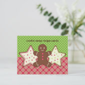 Cookie-uitwisselingsreceptkaarten Briefkaart (Staand voorkant)
