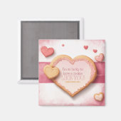 Cookie Valentijnsdag personaliseerbaar Magneet (Voorkant / Achterkant)