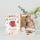 Cookie Verjaardag Foto uitnodiging (Staand voorkant)