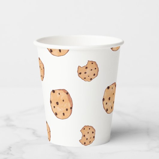 Cookie Verjaardagsfeestje Papieren Bekers (Voorkant)