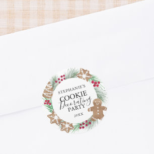 Cookie Versierfeestje Ronde Sticker