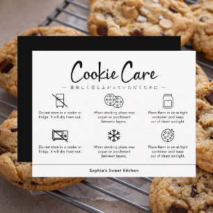Cookie Verzorgingsinstructies Minimalist Bakery Bedankkaart
