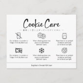 Cookie Verzorgingsinstructies Minimalist Bakery Bedankkaart (Voorkant)