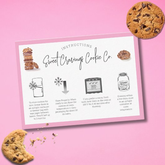 Cookie Verzorgingsinstructies  Visitekaartje