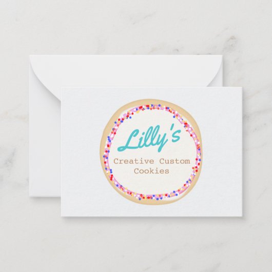 Cookie voor Cupcake Decorator Notitiekaartje (Voorkant)