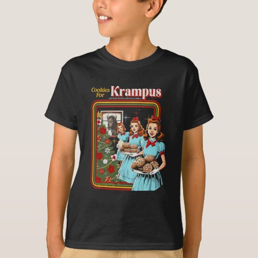 Cookie voor Krampus Kerstmis T-shirt (Voorkant)
