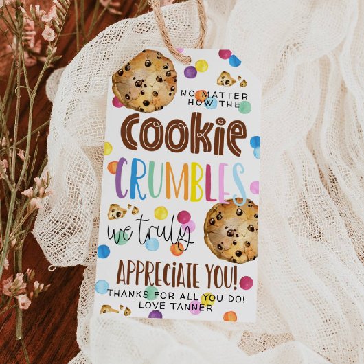 Cookie Waarderingscadeautag Cadeaulabel